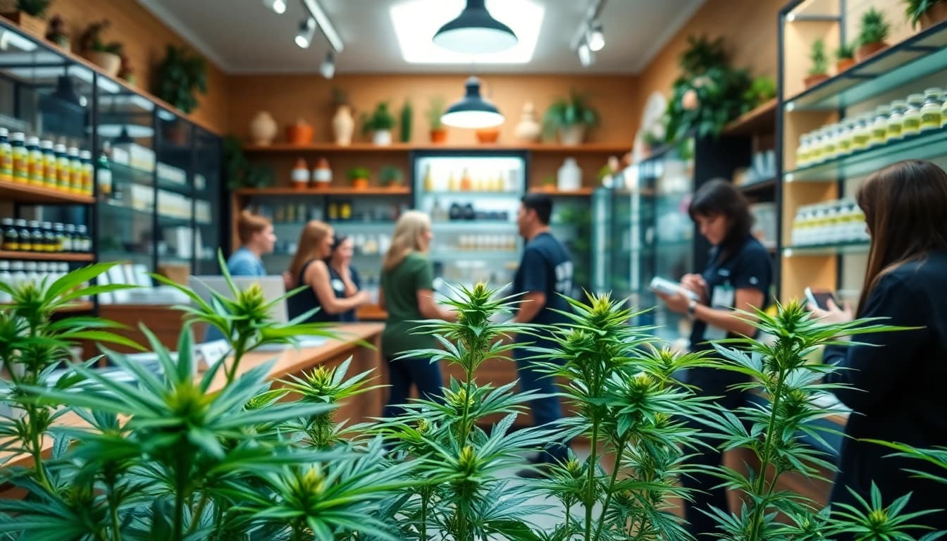 Promoting Asociación de tiendas de cannabis Lloret de Mar en un ambiente vibrante y acogedor.