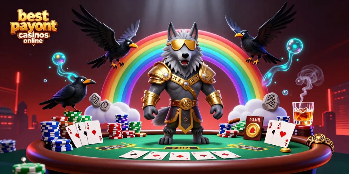 Engage with the best payout casinos online featuring Odin and ravens, vibrant casino elements abound.