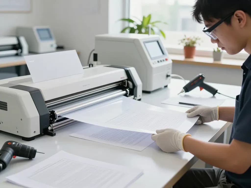 Clear demonstration of cách bóc ép plastic giấy tờ with advanced techniques ensuring document safety.