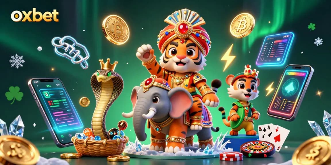 Experience excitement at OXBET with colorful characters and dynamic casino elements.