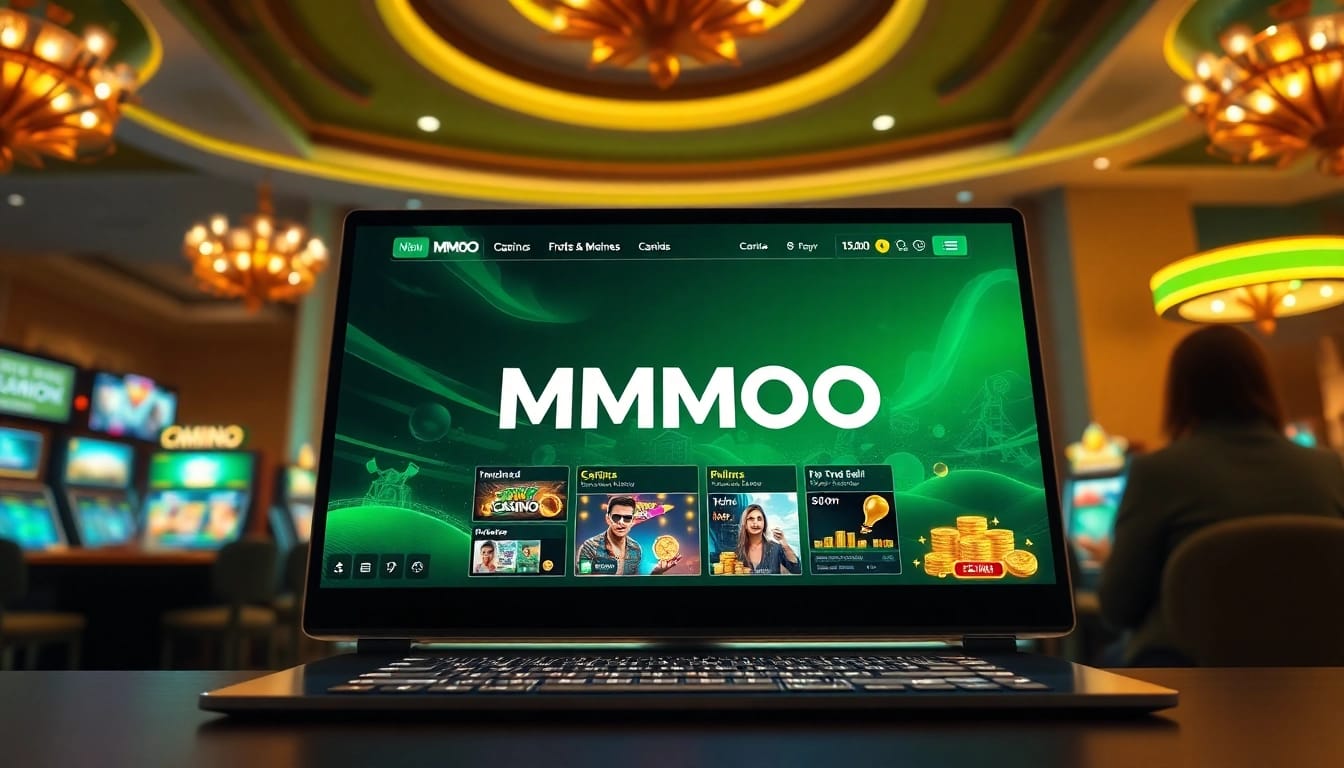 Interactive online gaming scene showcasing MMOO's vibrant casino atmosphere