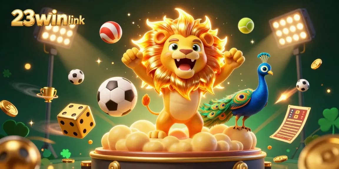Boost your bets with the 23win link in this vibrant online casino illustration.