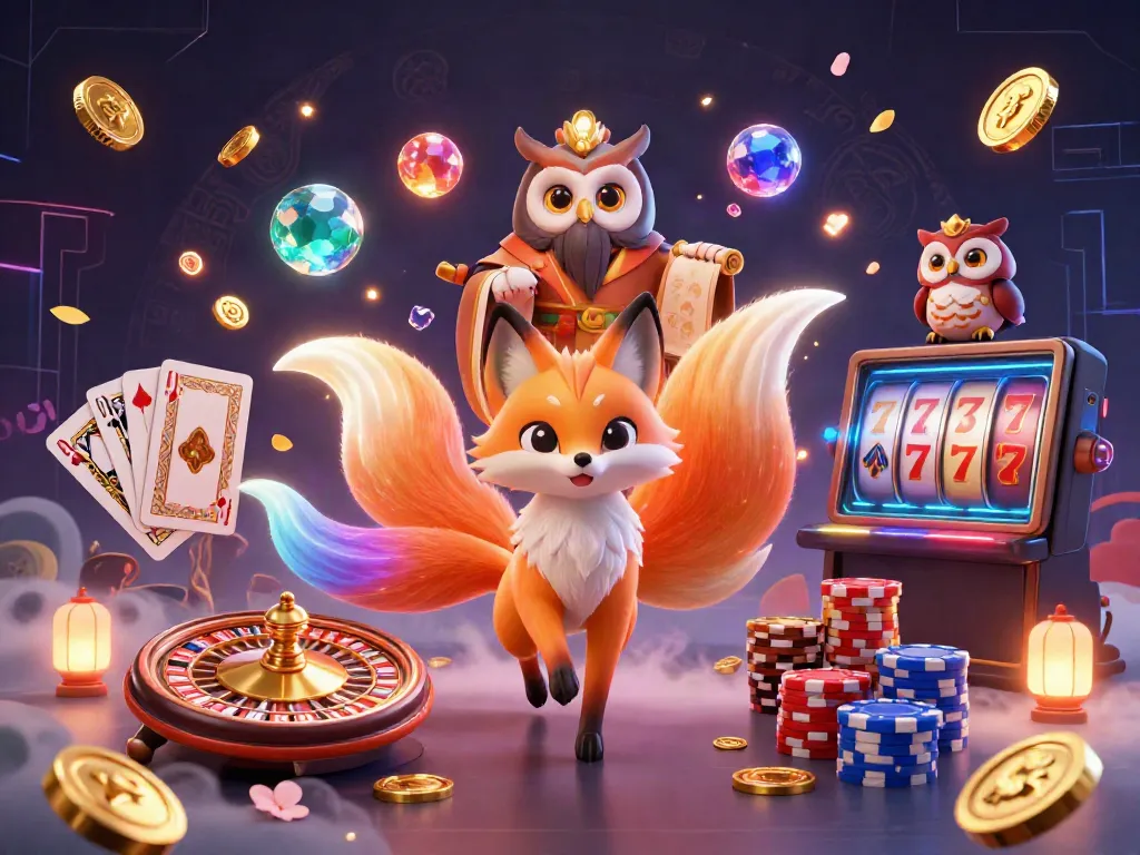 Engage with vibrant 789F casino action featuring glowing spirits, flashing gems, and classic games.