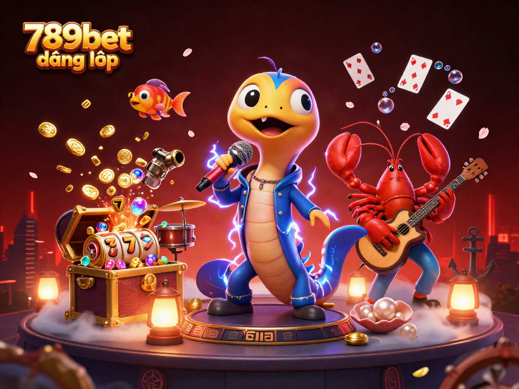 Engage with the vibrant underwater theme at 789bet đăng nhập featuring an electric eel DJ and treasure elements.