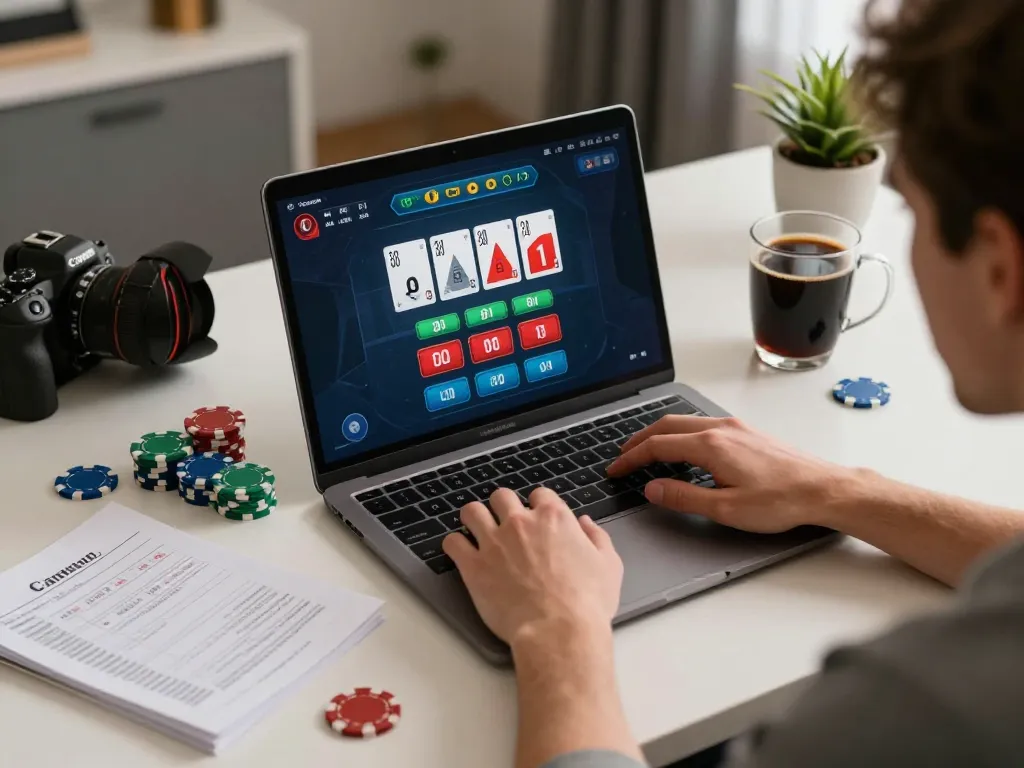 Engaging in online gambling strategies with s666 during an exciting blackjack session.