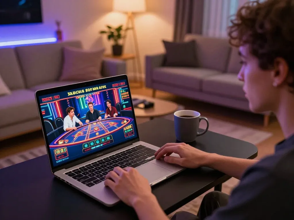 Person enjoying dynamic gameplay on 555win com with engaging live dealer action