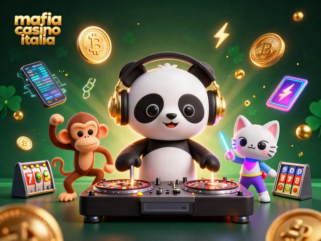 Engage with the thrilling world of mafia casino italia featuring a DJ panda and vibrant gaming elements.