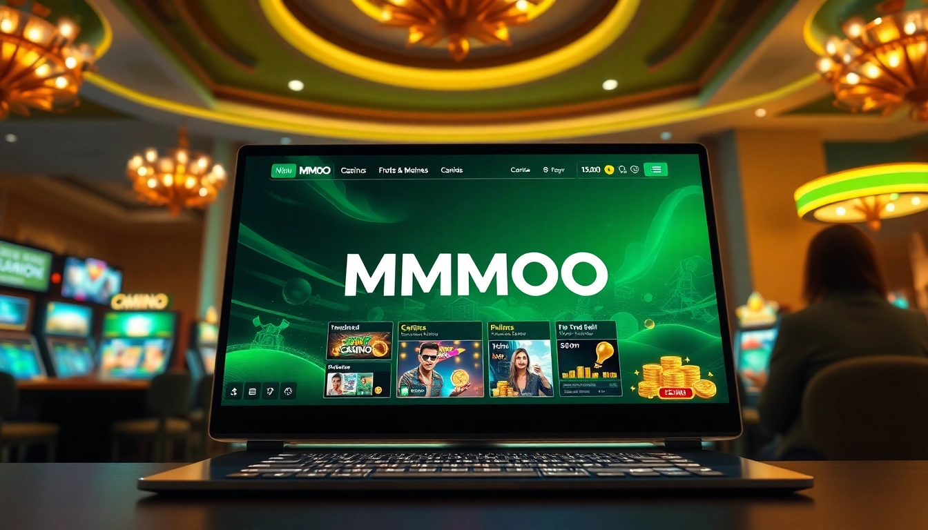 Interactive online gaming scene showcasing MMOO's vibrant casino atmosphere