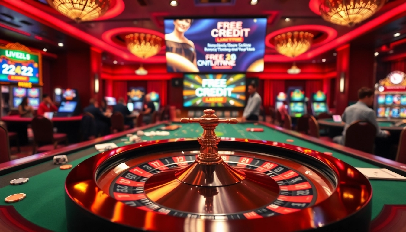 Experience the thrill of winning with free credit live22 at a luxurious casino table filled with excitement.