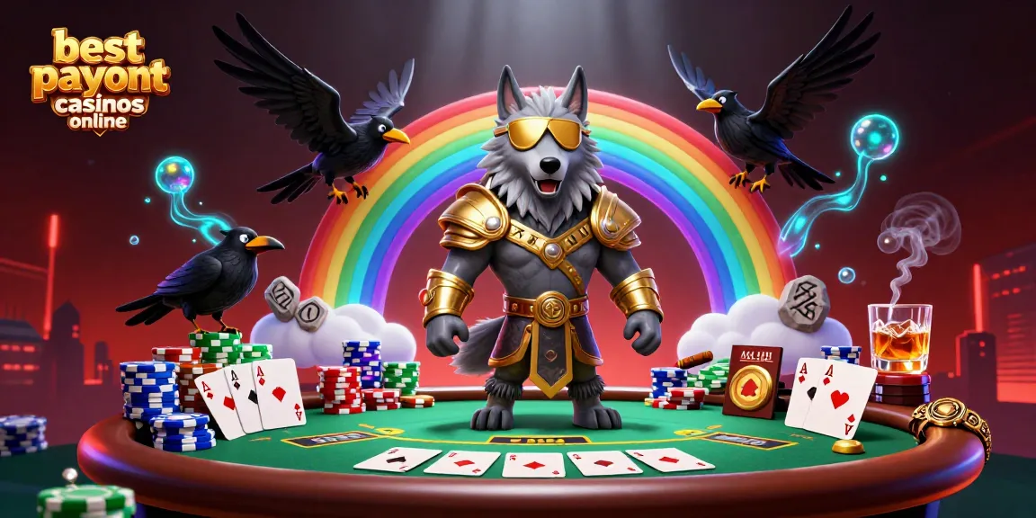 Engage with the best payout casinos online featuring Odin and ravens, vibrant casino elements abound.