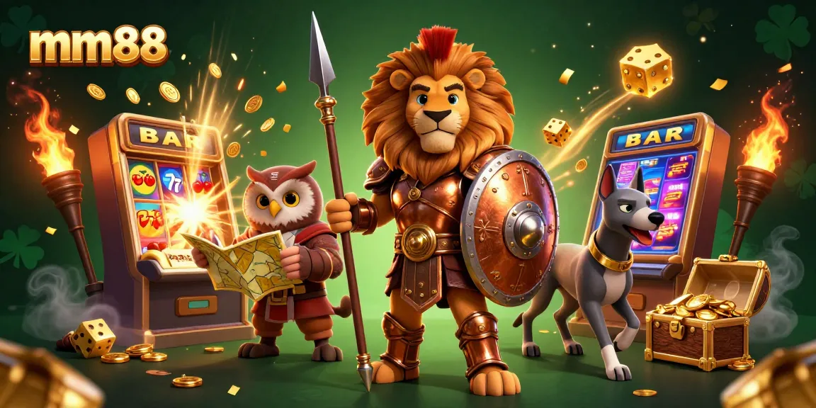 Experience thrilling jackpot wins at mm88 with vibrant 3D characters and dynamic casino elements.