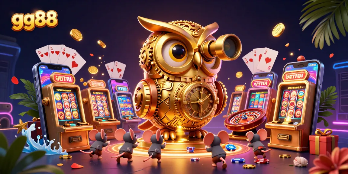 Play exciting slot games at gg88 featuring golden owl and dynamic gambling elements.