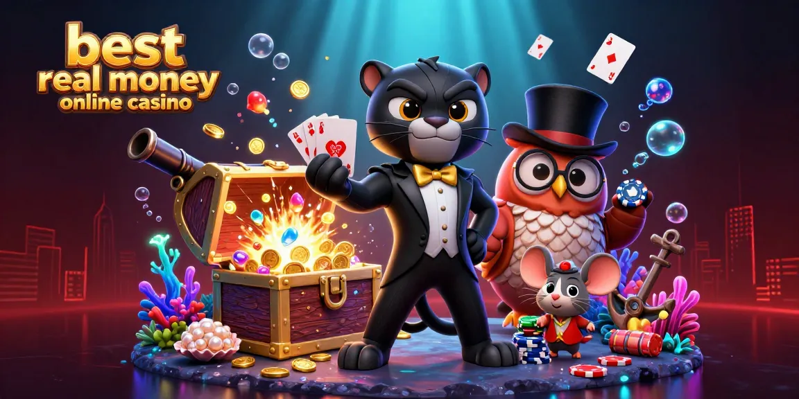 Experience the excitement of the best real money online casino with our vibrant 3D illustration.