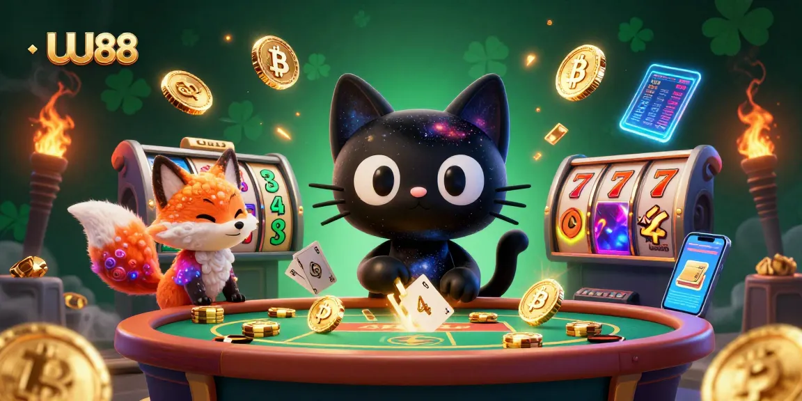Play legendary games at UU88, with a captivating cosmic setting featuring a charming black hole cat.